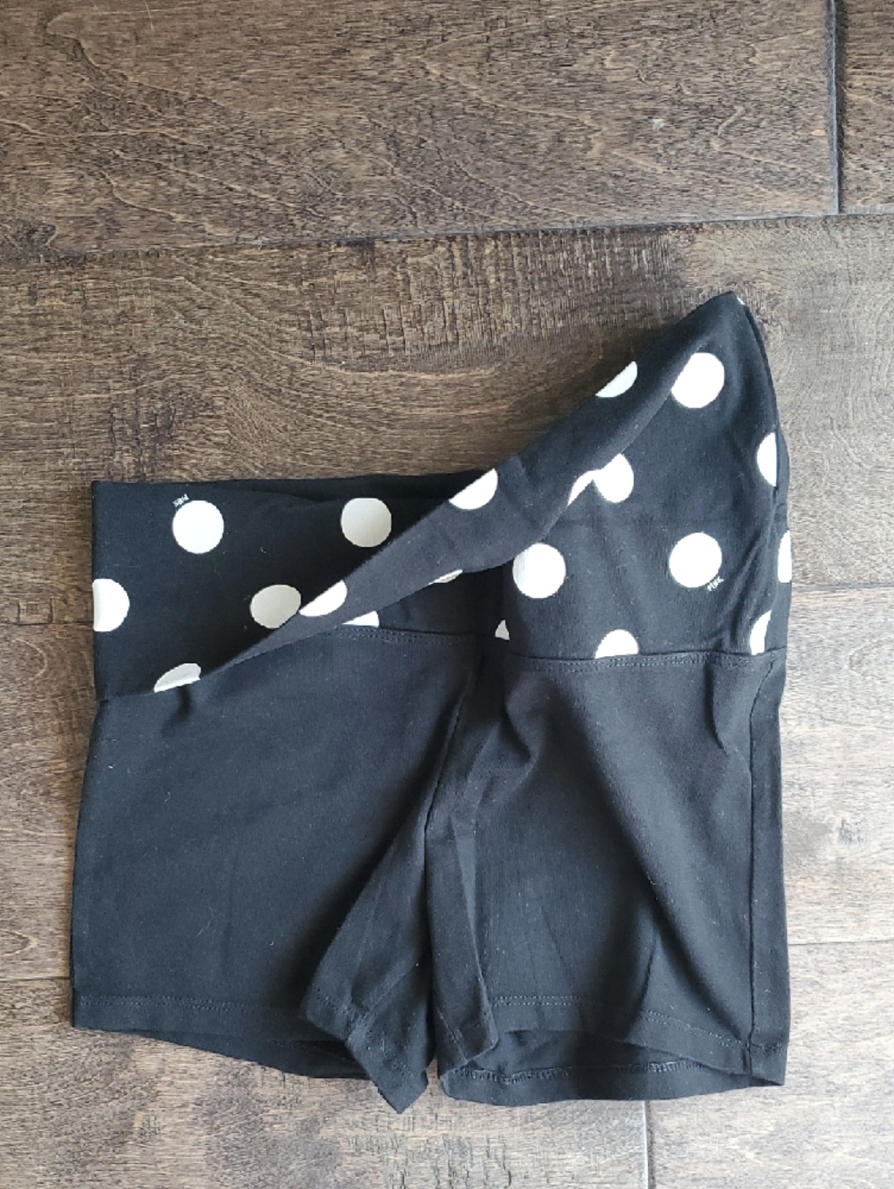 PINK Victoria's Secret Black Polka Dot Logo Bike Shorts - Picture 4 of 4